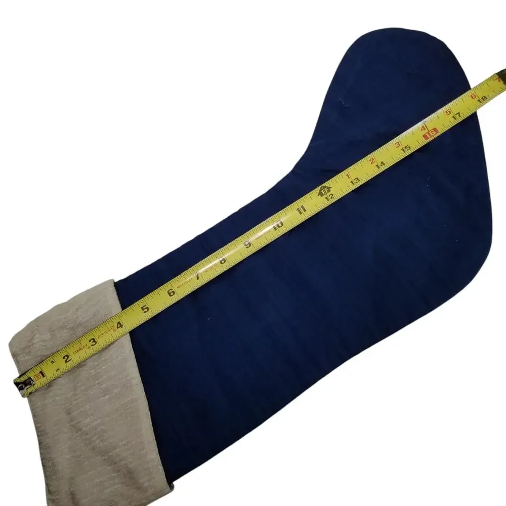 Christmas Stocking 90% Silk 10% Lurex Navy Blue Cream 18